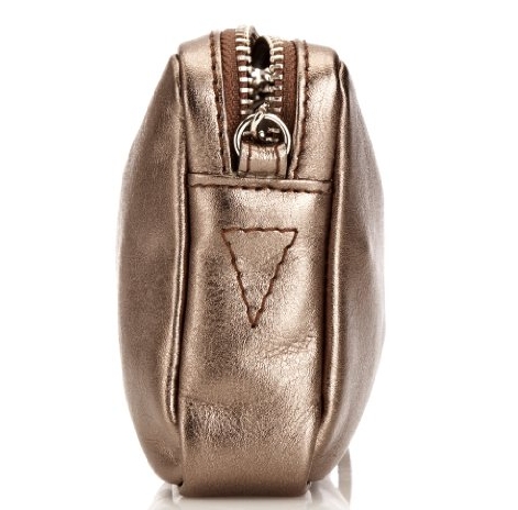 Bolso mini chic bronce de colgar con asa metalica lacambra